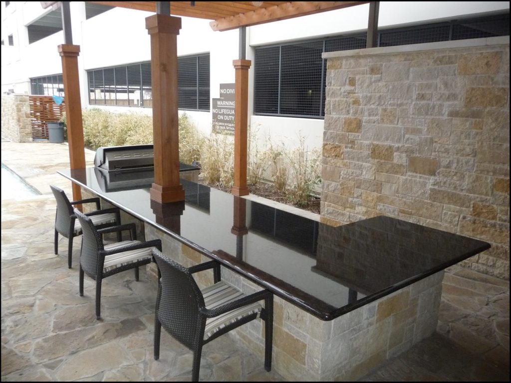 Black Pearl Granite Outdoor Kitchen Countertops