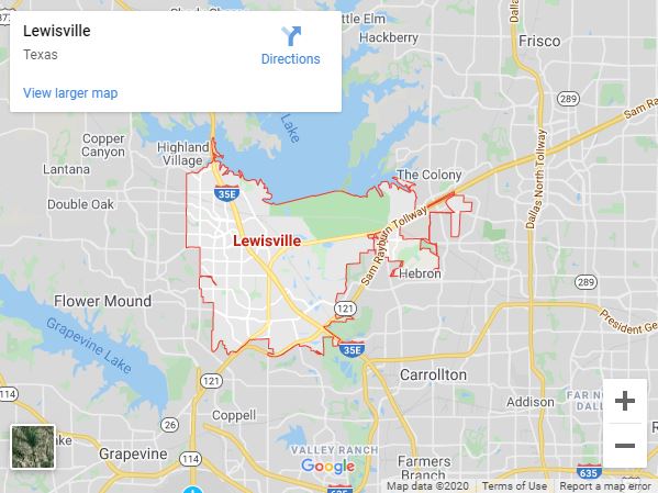 Lewisville Tx Map